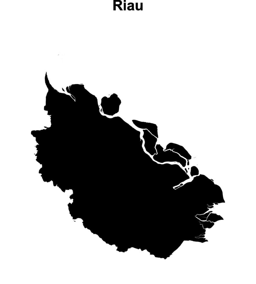 Riau outline map vector