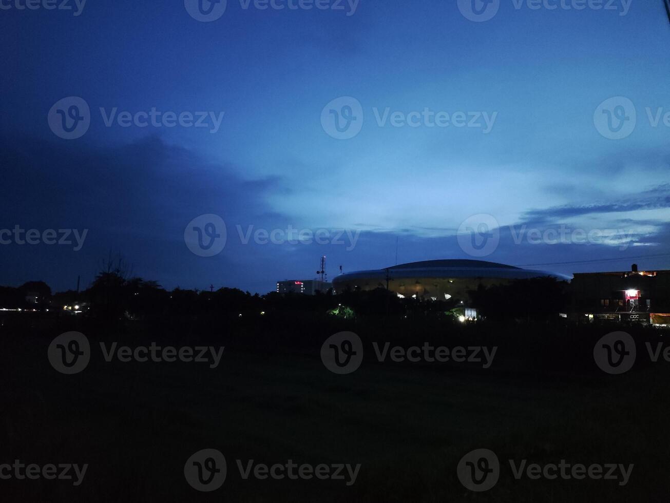 view of the UMS Edupark building at dawn in Surakarta, Indonesia photo
