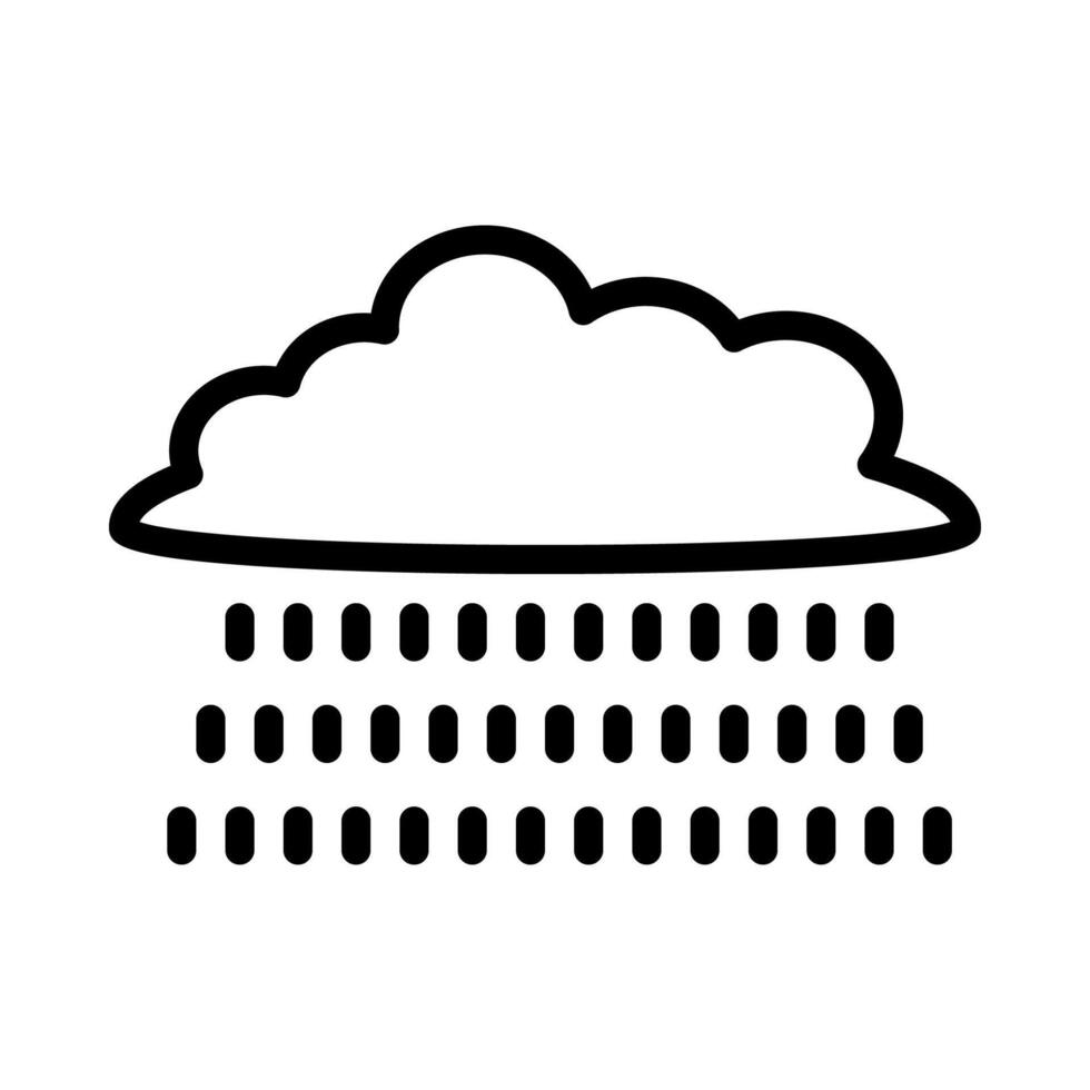 rain icon or logo illustration outline black style vector