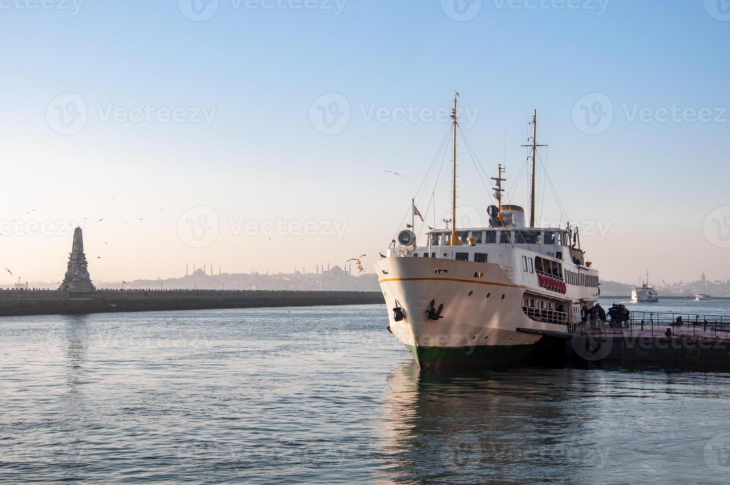 Classic passenger ferries, one of the symbols of Istanbul photo