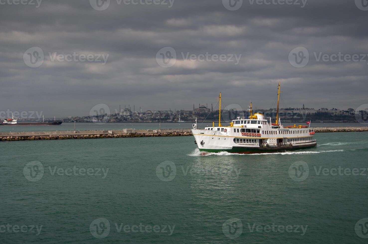 Classic passenger ferries, one of the symbols of Istanbul photo