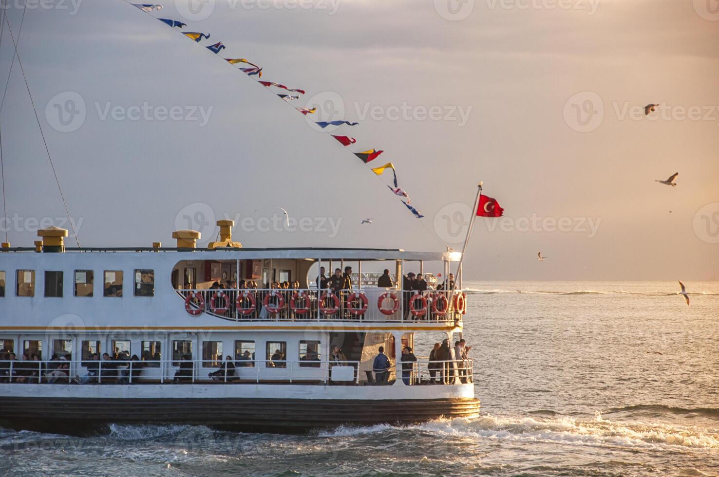 Classic passenger ferries, one of the symbols of Istanbul photo