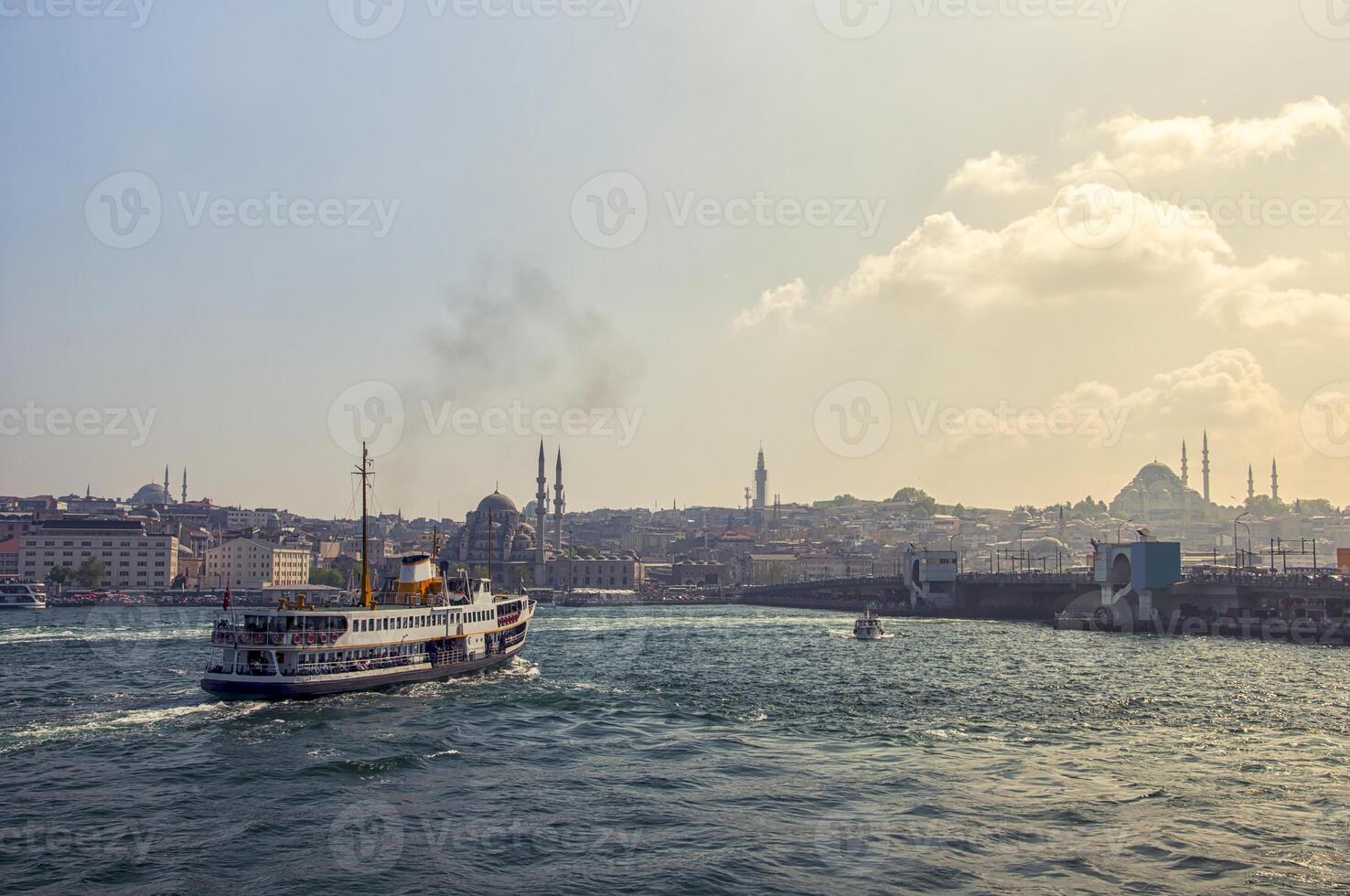 Classic passenger ferries, one of the symbols of Istanbul photo