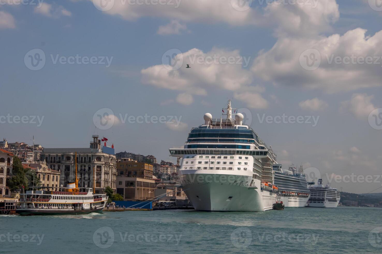 Classic passenger ferries, one of the symbols of Istanbul photo