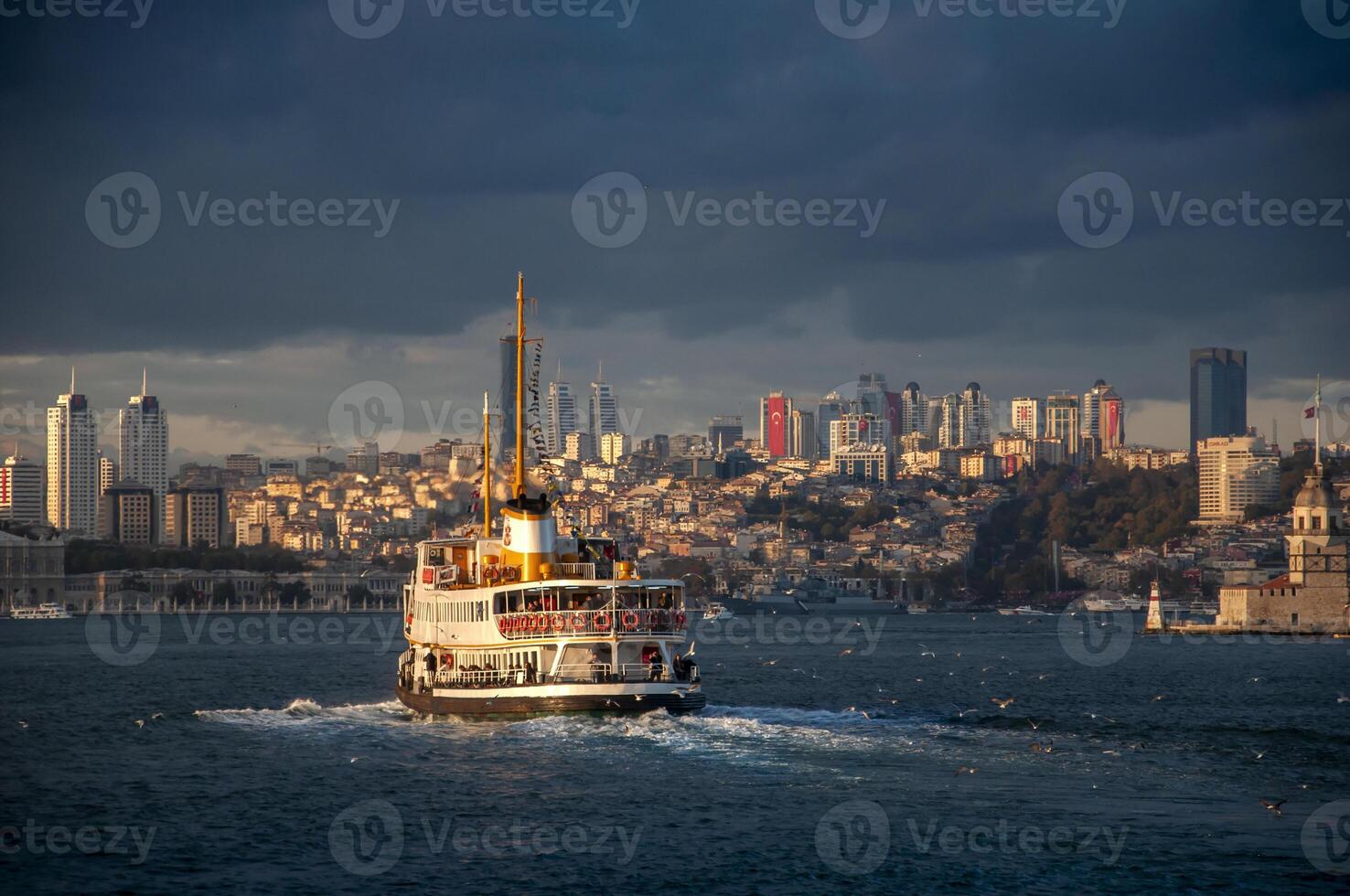 Classic passenger ferries, one of the symbols of Istanbul photo