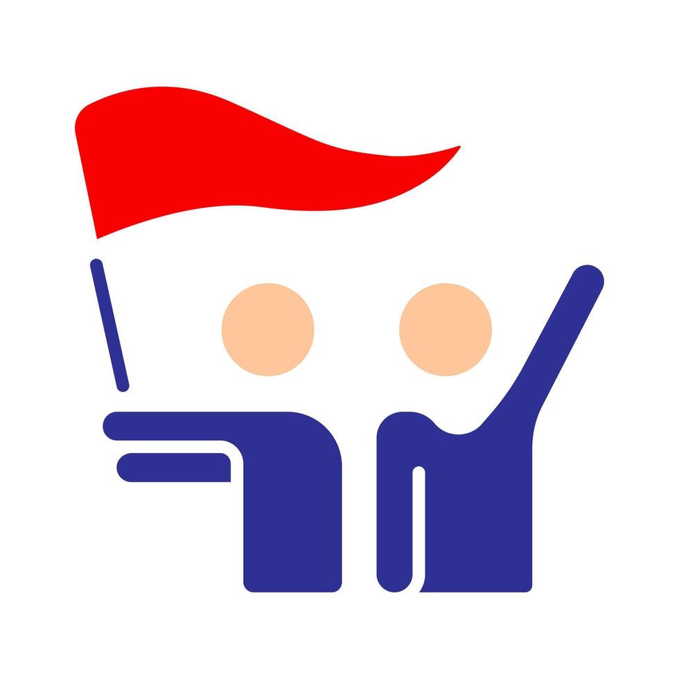 People with a flag. Protest, elections, rally, freedom, independence, civil war, freedom of speech, demonstration, detentions, will of the people, debate, voters. vector