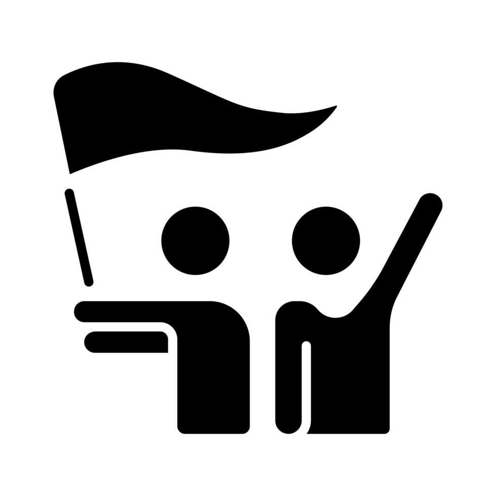 People with a flag. Protest, elections, rally, freedom, independence, civil war, freedom of speech, demonstration, detentions, will of the people, debate, voters. vector