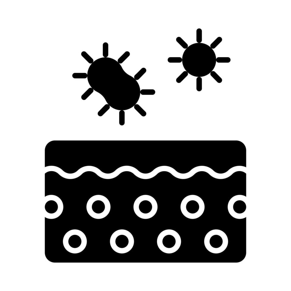 Skin injection line icon. Cleansing, UVB, AHA, BHA, acid, exfoliating, moisturizing, rejuvenating, blackheads, pimples, sebum, pores, regimen, epilator, ultrasonic cleaning, cream, sun cold protection vector