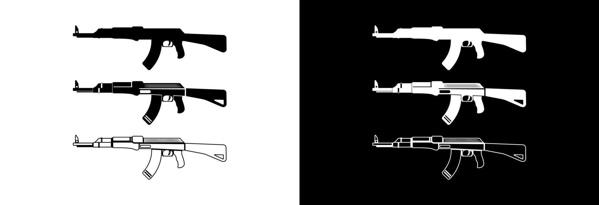 Machine gun weapon icon. vector