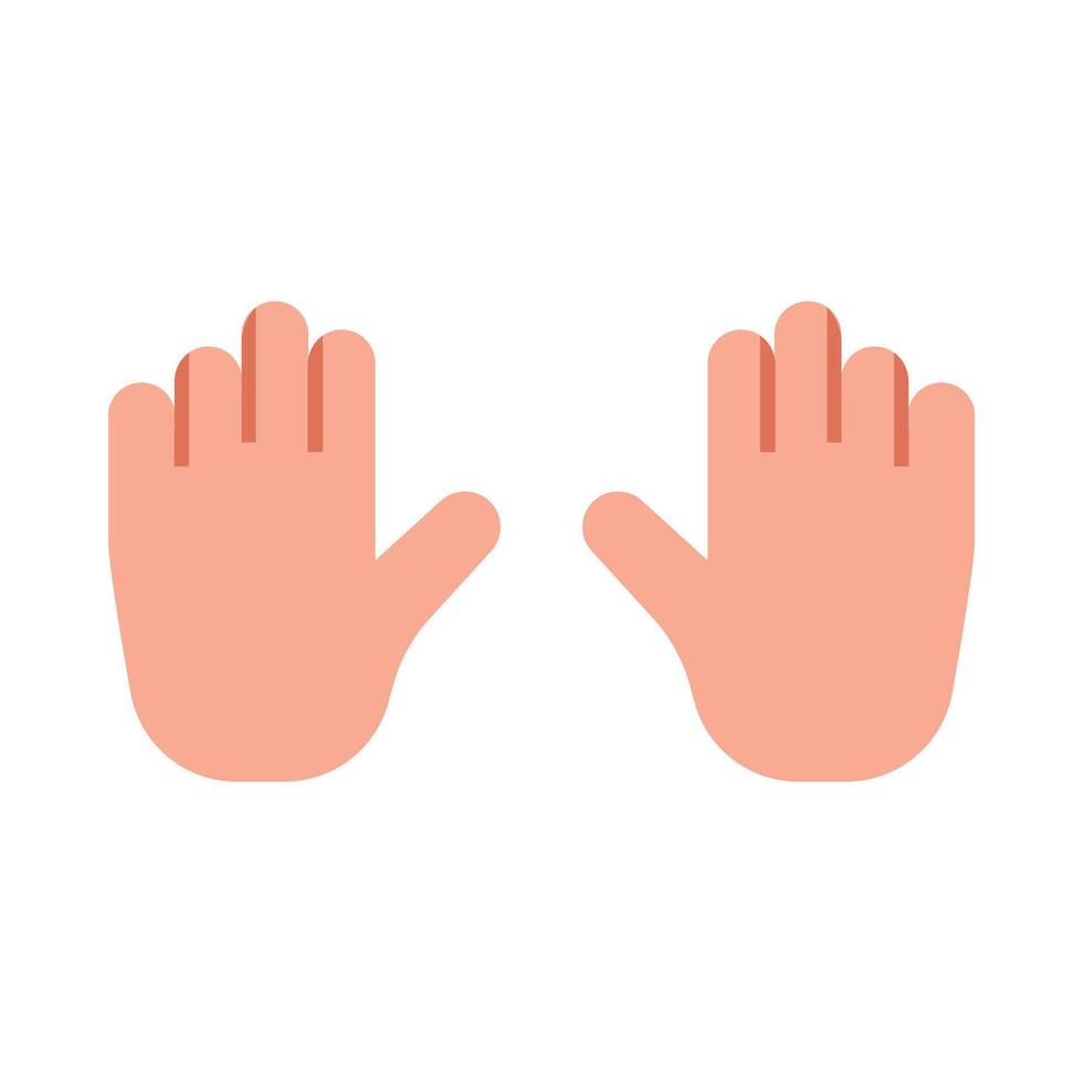 Two Hands Icon Design vector