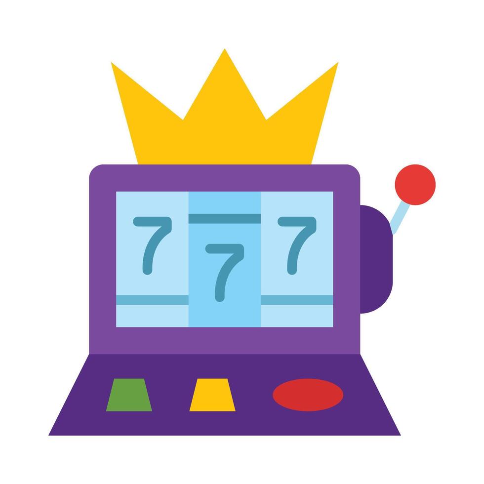 Slot Machine Icon Design vector