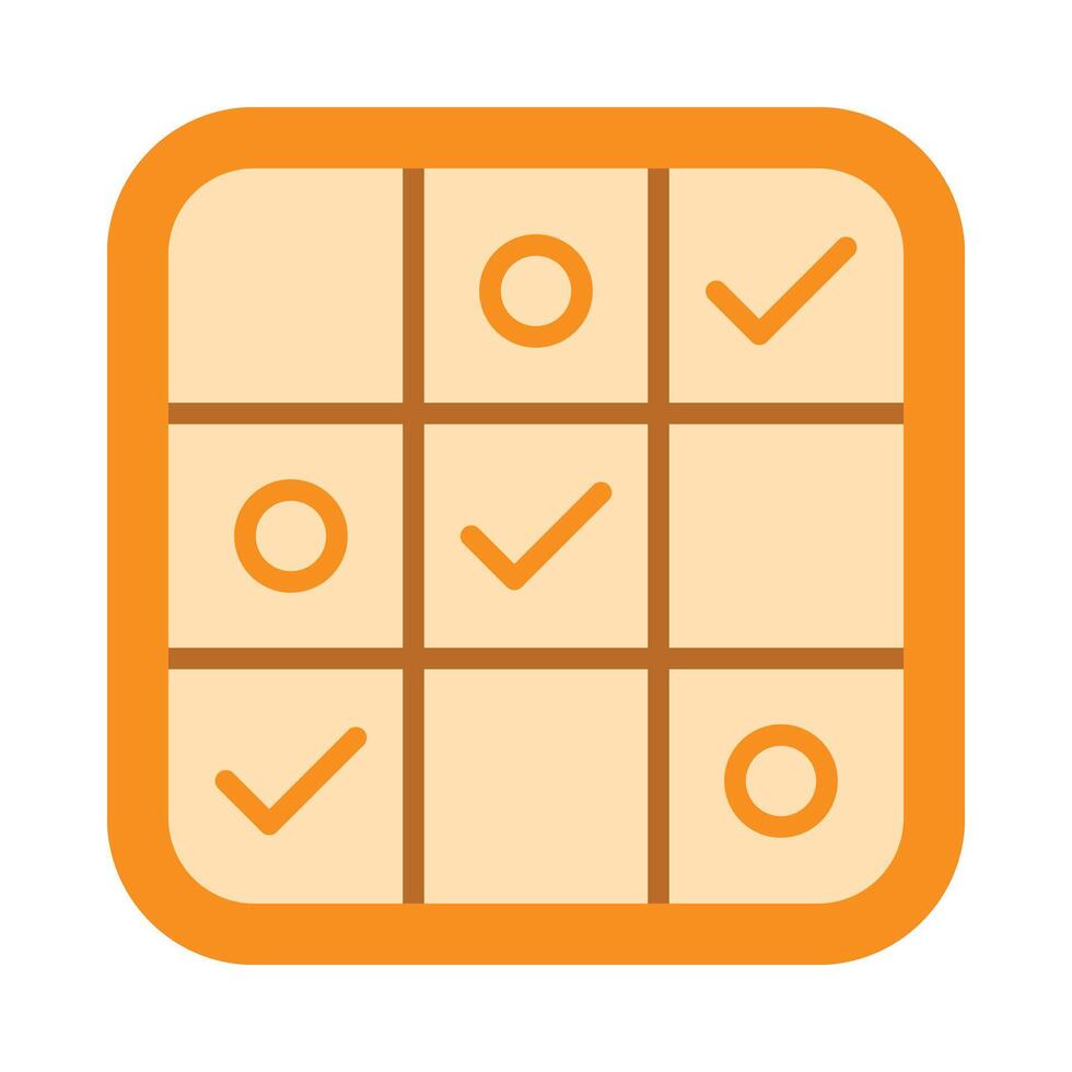 Tic Tac Toe Icon Design vector