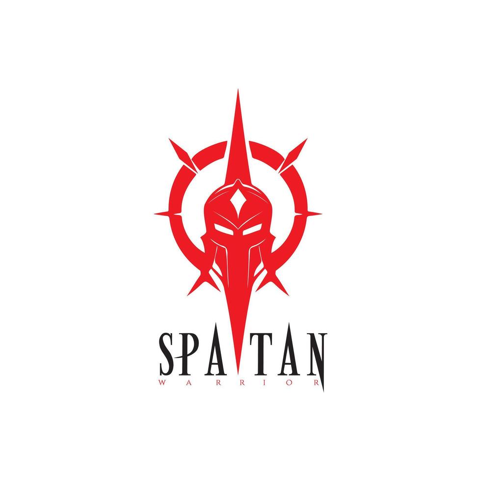 A Dynamic Spartan Emblem with a Piercing Arrow, Symbolizing Strength, Determination, and Unyielding Spirit vector