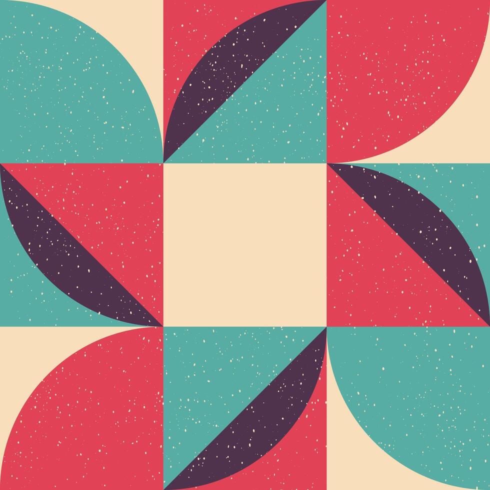 Geometric object with riso print effect. Graphic element for fabric, textile, clothing, wrapping paper, wallpaper, poster. Graphic element. Perfect For your own decoration or design vector