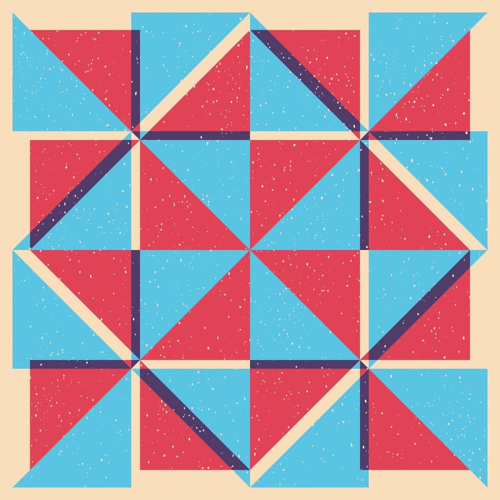 Geometric object with riso print effect. Graphic element for fabric, textile, clothing, wrapping paper, wallpaper, poster. Graphic element. Perfect For your own decoration or design vector
