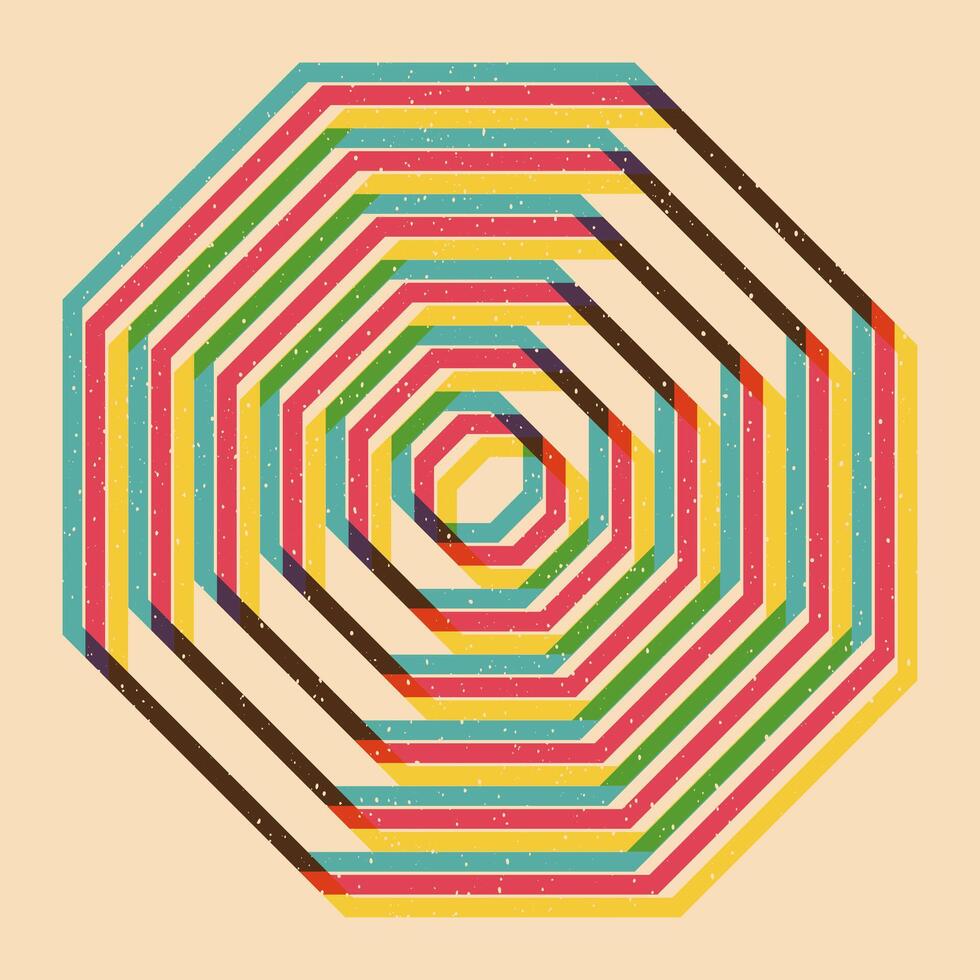 Geometric object with riso print effect. Graphic element for fabric, textile, clothing, wrapping paper, wallpaper, poster. Graphic element. Perfect For your own decoration or design vector