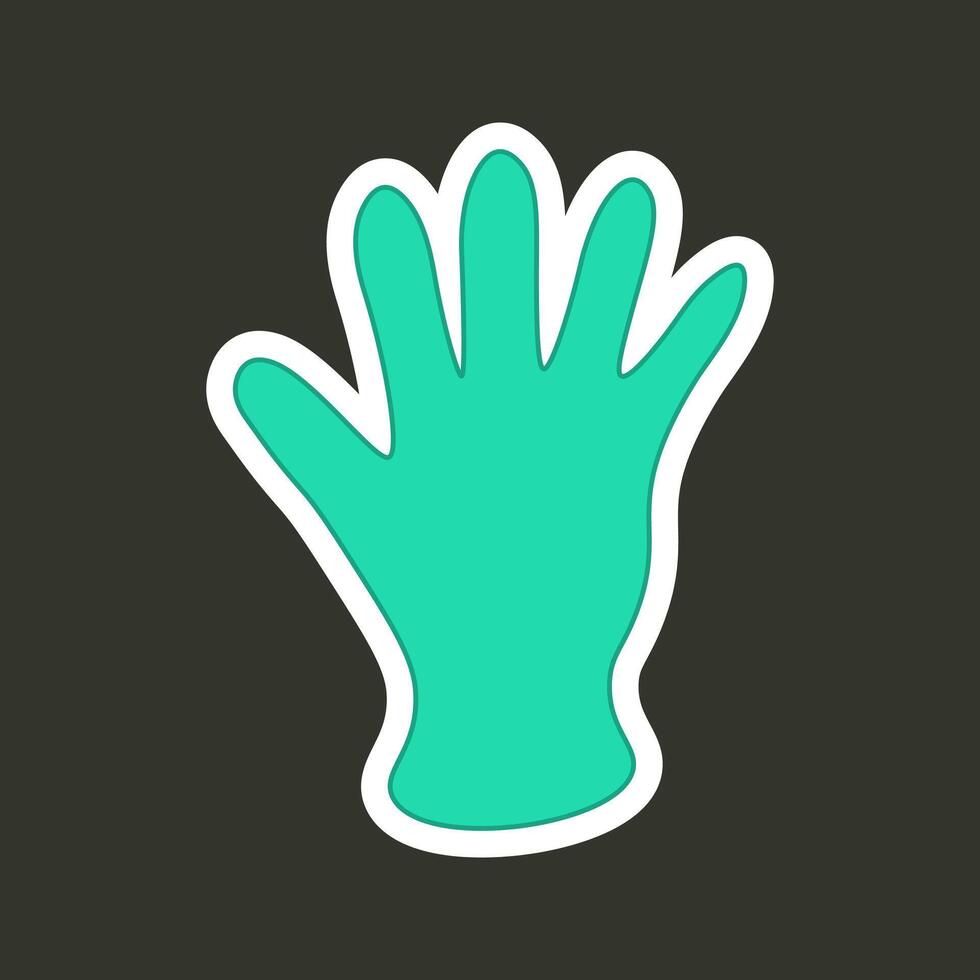 Hand showing gesture. Sticker. Colored flat style. illustration vector