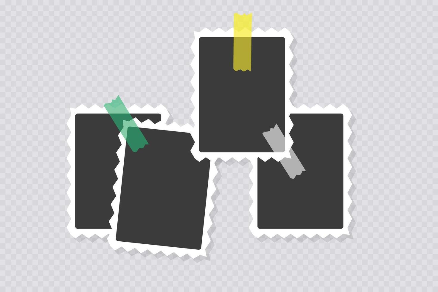 photo frames on white background design vector