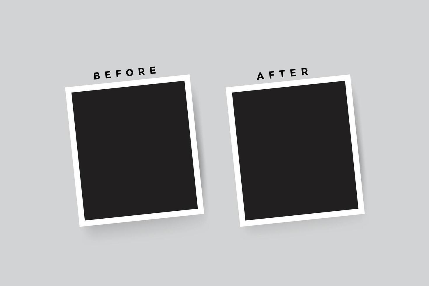 before and after frame template vector