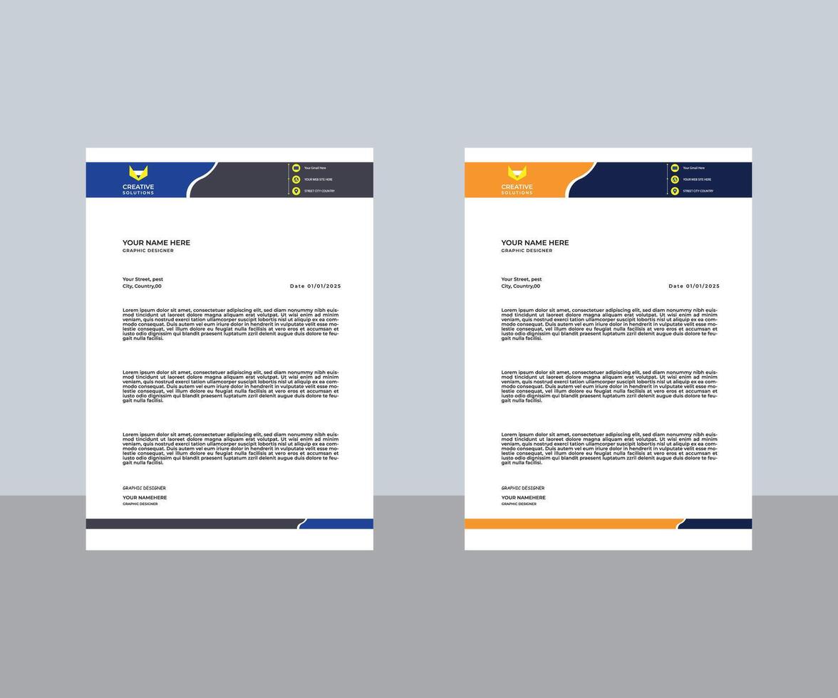 Professional Letterhead template for bank and finance vector
