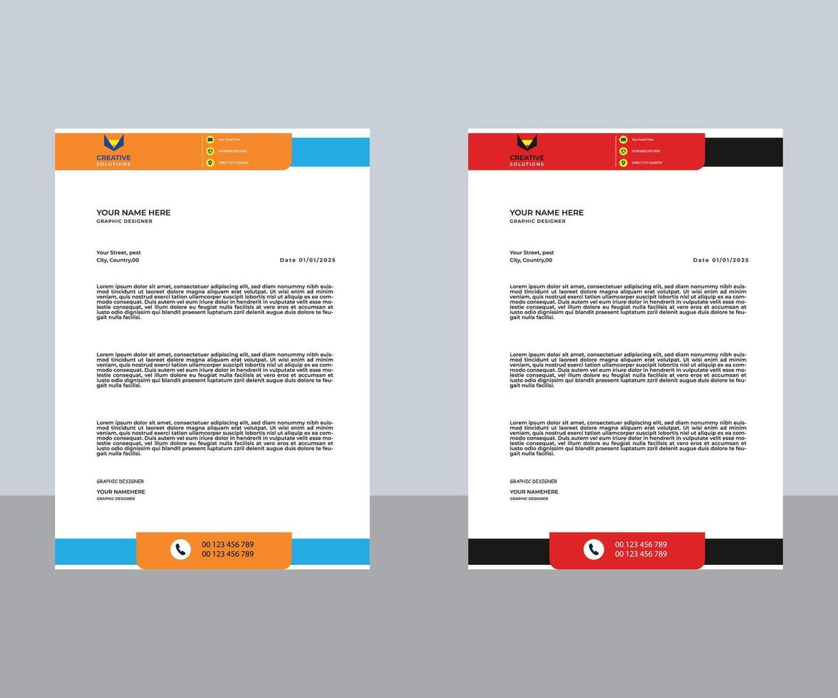 Professional Letterhead template for bank and finance vector