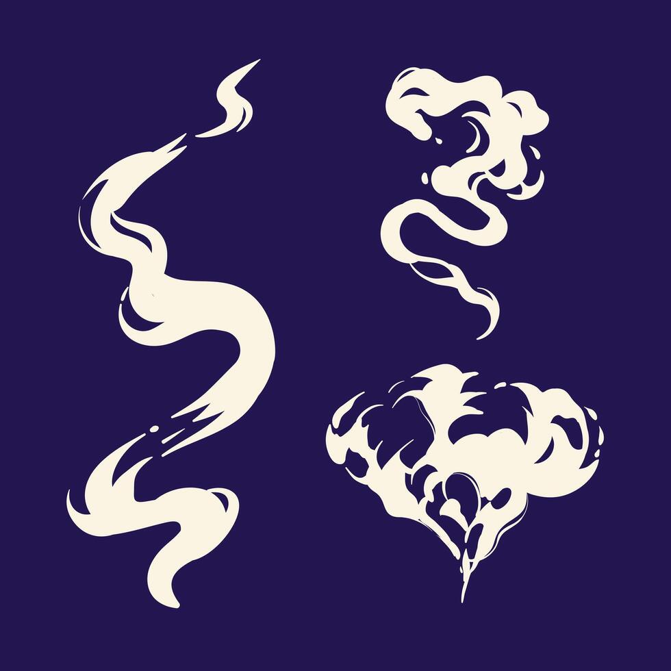 Smoke illustration set vector