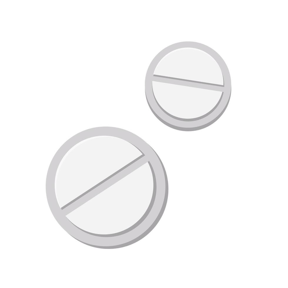 Icon of sleeping pills. Dormitive tablets. Cartoon illustration, flat design. Capsules Isolated on white vector