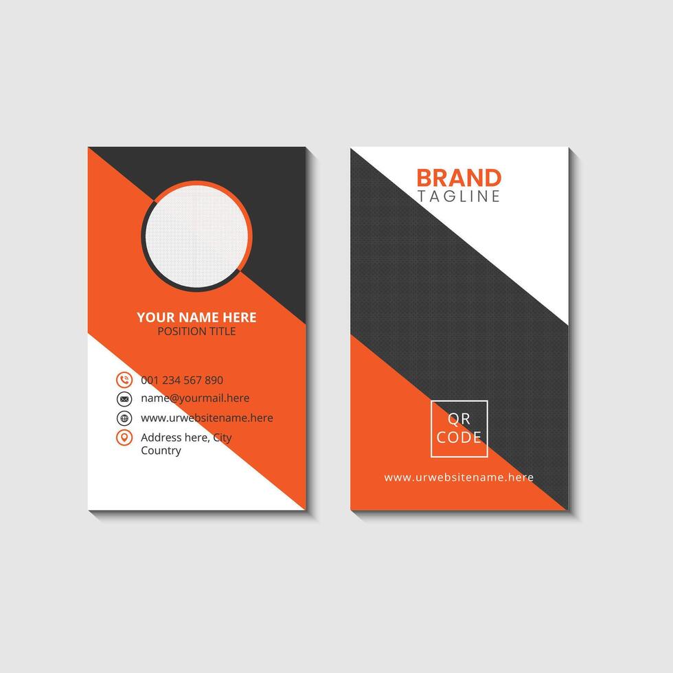 Vertical Business Card for Commercial Purposes vector