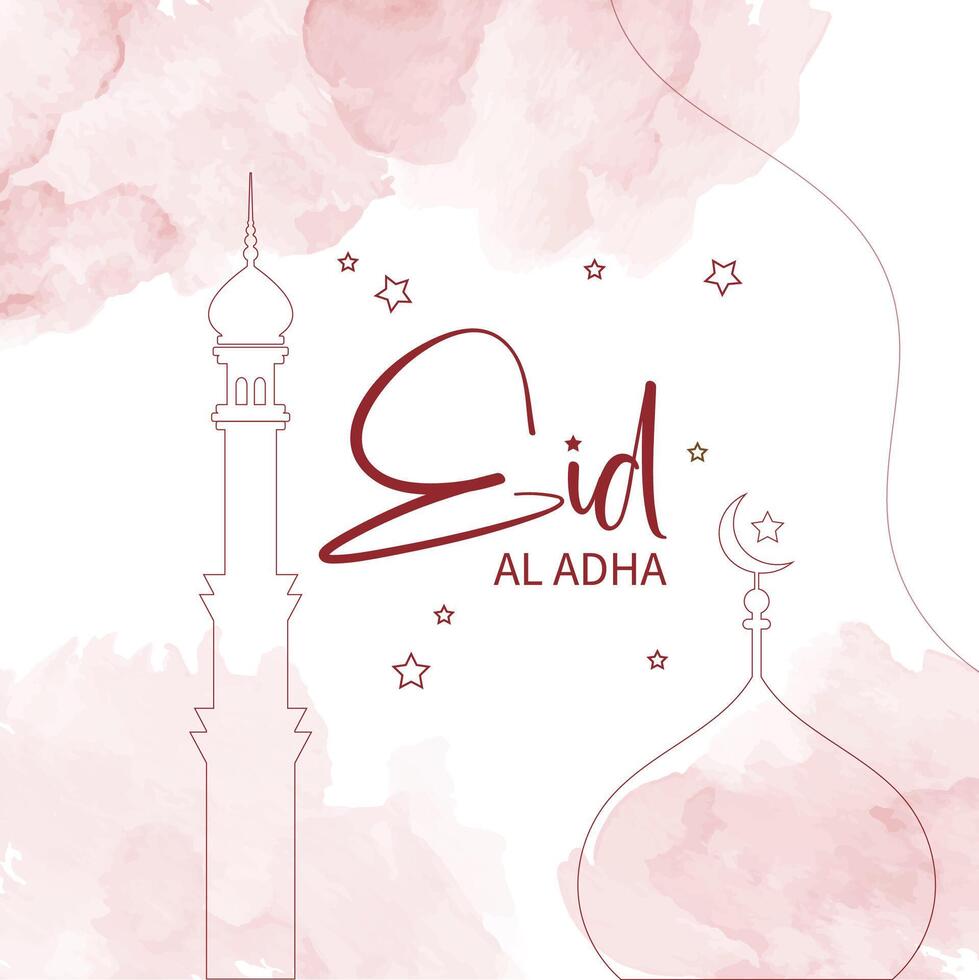 Eid Al Adha Greeting template, Eid Mubarak, Islamic Design for Eid al-Adha vector