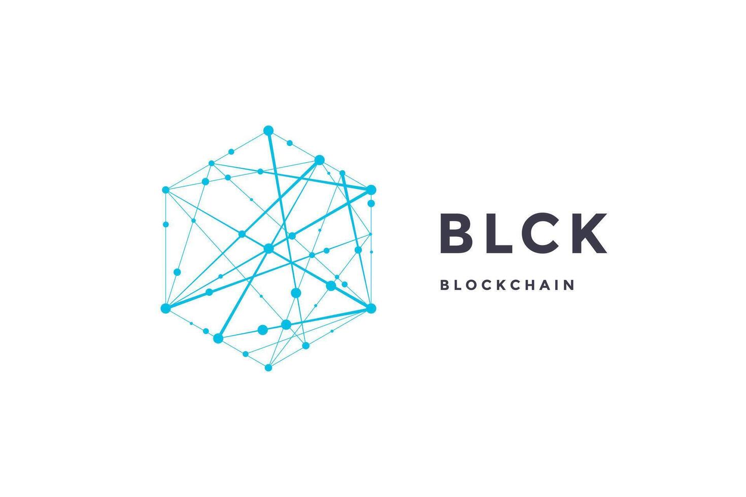 Template label for blockchain technology vector