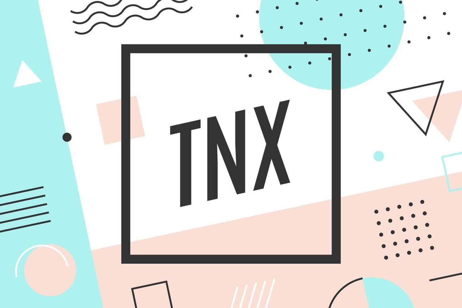 Thank You. Poster in graphic trendy style vector