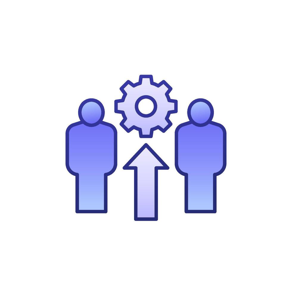 labor efficiency icon with outline vector