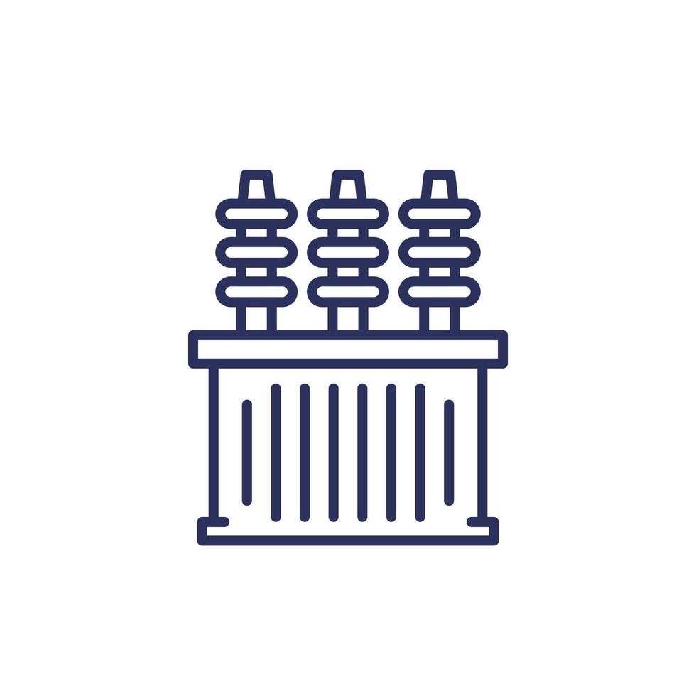 substation line icon on white vector
