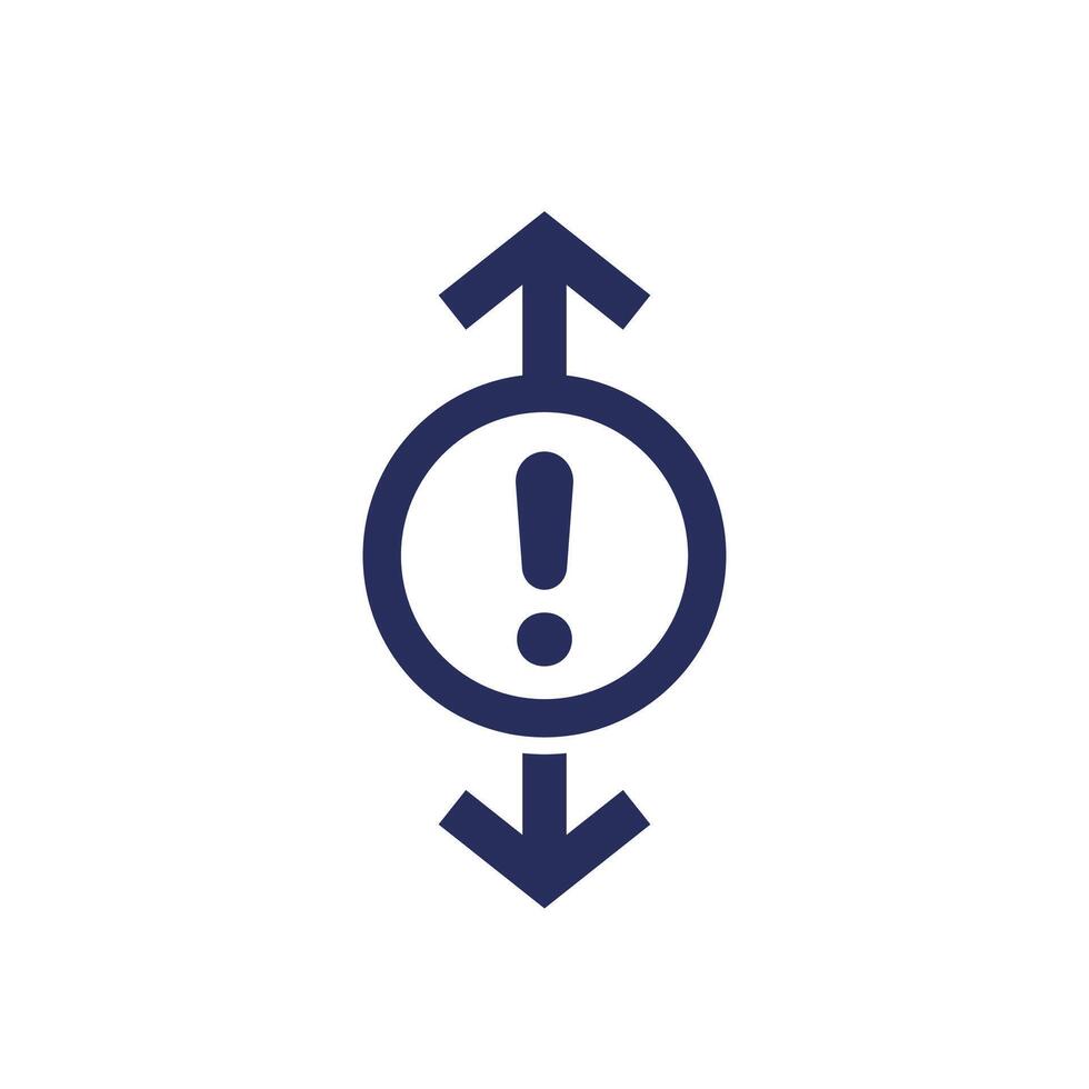 height warning icon on white vector