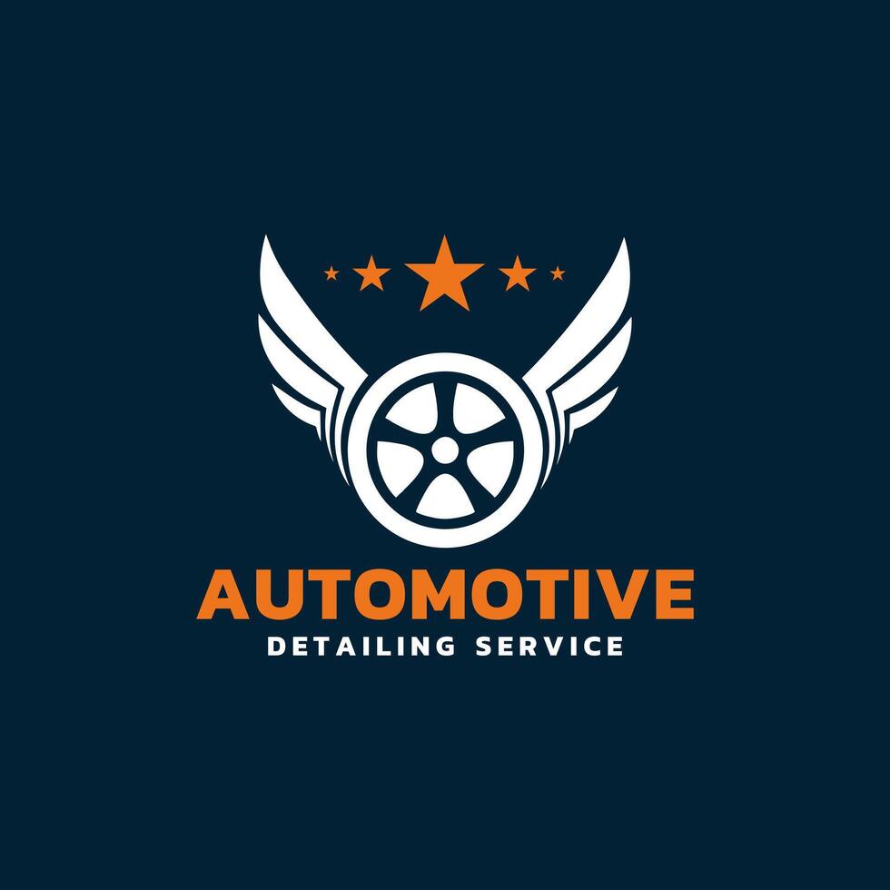 automotive detailing service logo design vector