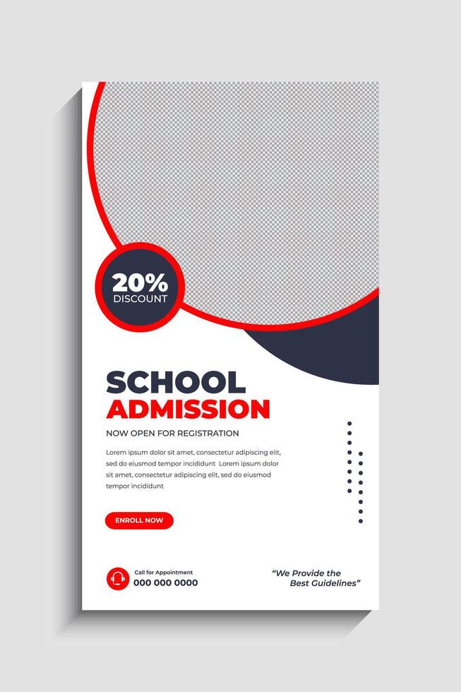 Back to School Social Media Story Template vector