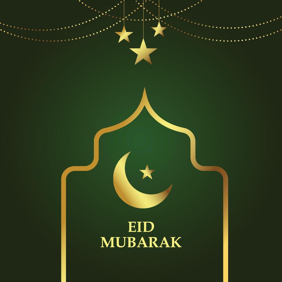 Eid mubarak design vector