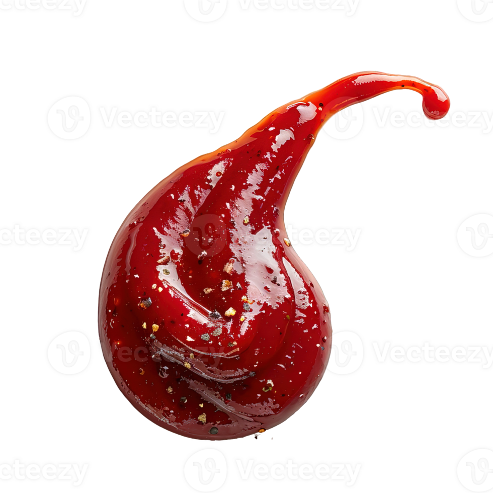 red chili sauce splash isolated on transparent background , png