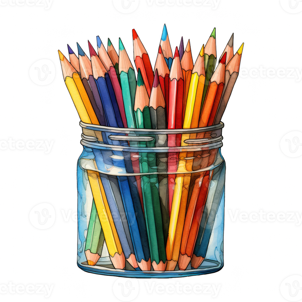 Colored Pencils Illustration png