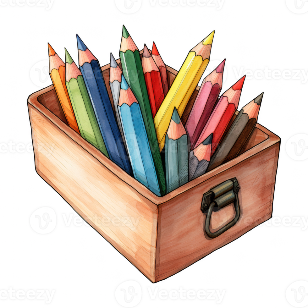 Colored Pencils Illustration png