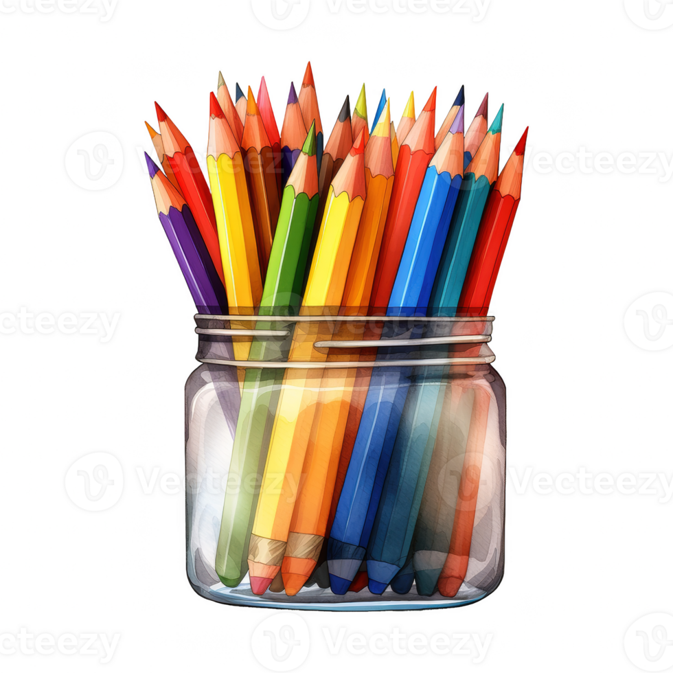 Colored Pencils Illustration png