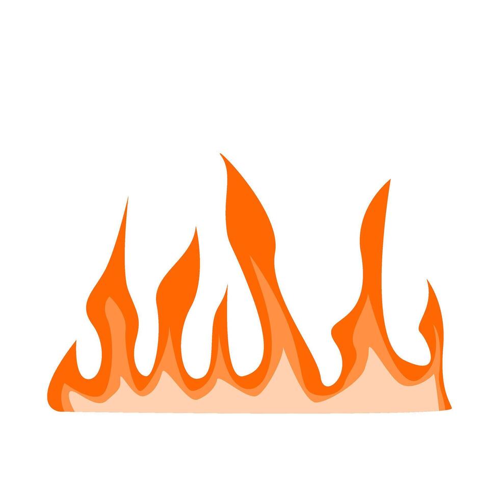 fire illustration with flat design for your design vector