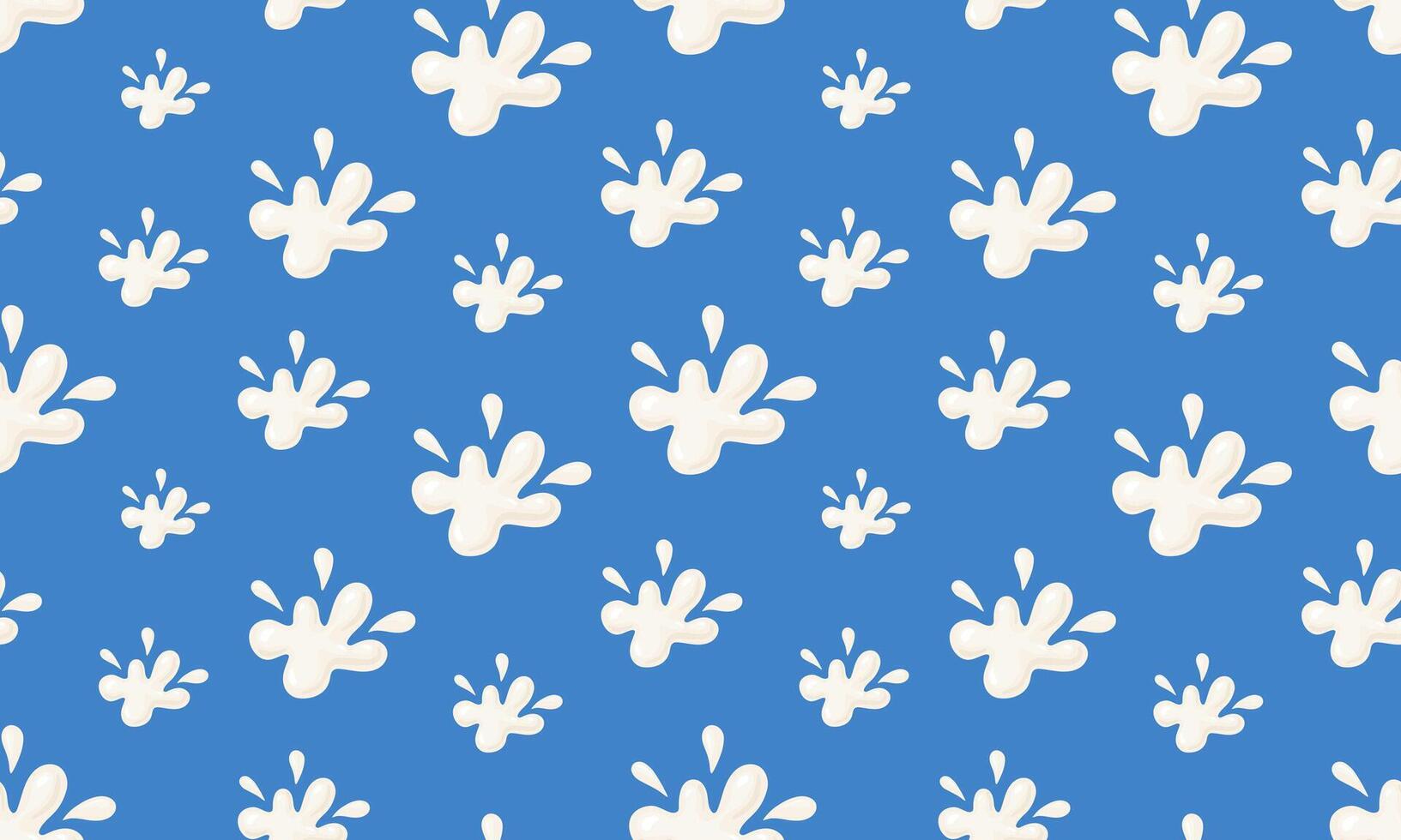 Seamless pattern with Milk. Dairy drops and splash.World milk day. 1 June. National dairy month. illustration in flat hand drawn style vector