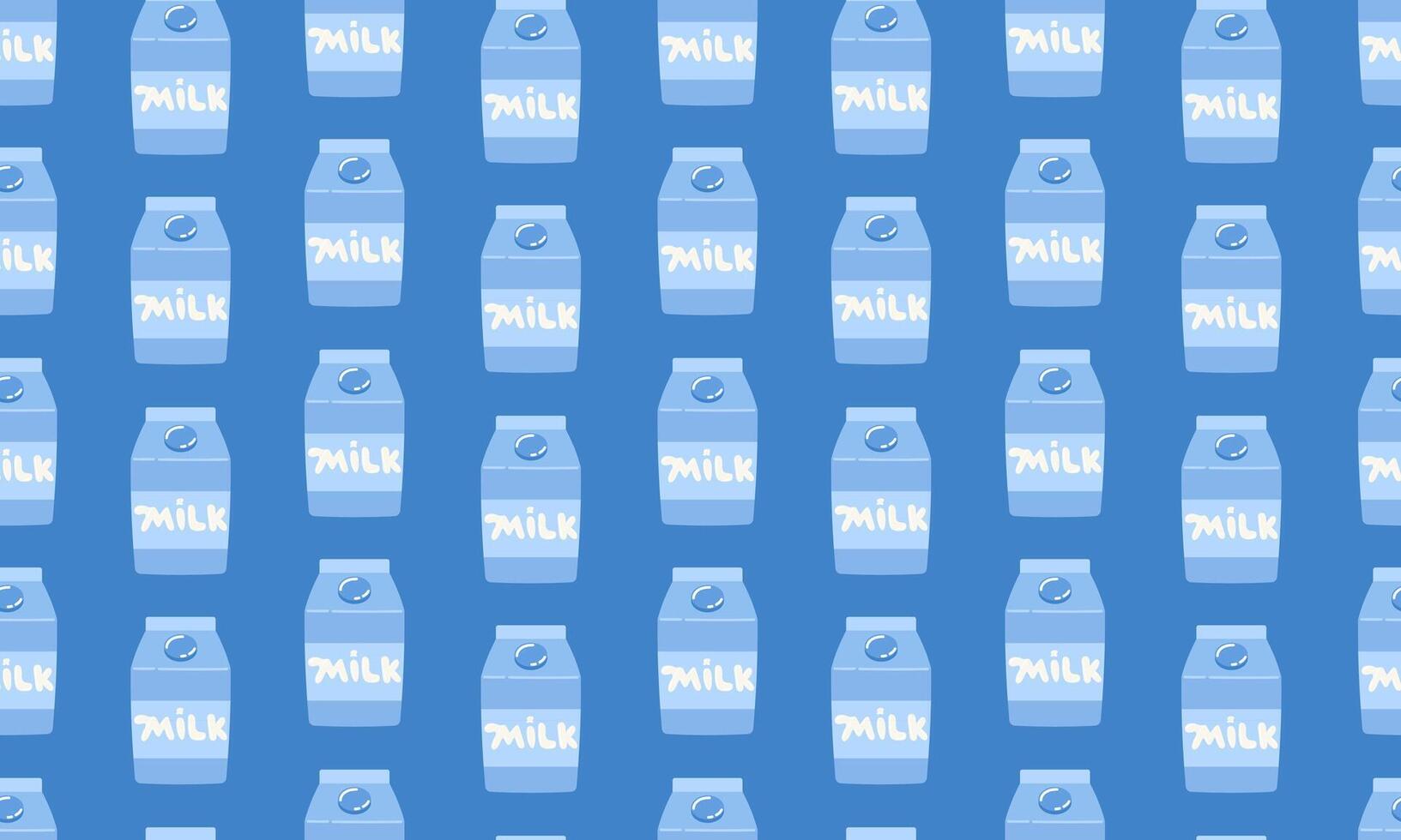 Seamless pattern with Milk. Milk box. World milk day. 1 June. National dairy month. illustration in flat hand drawn style vector