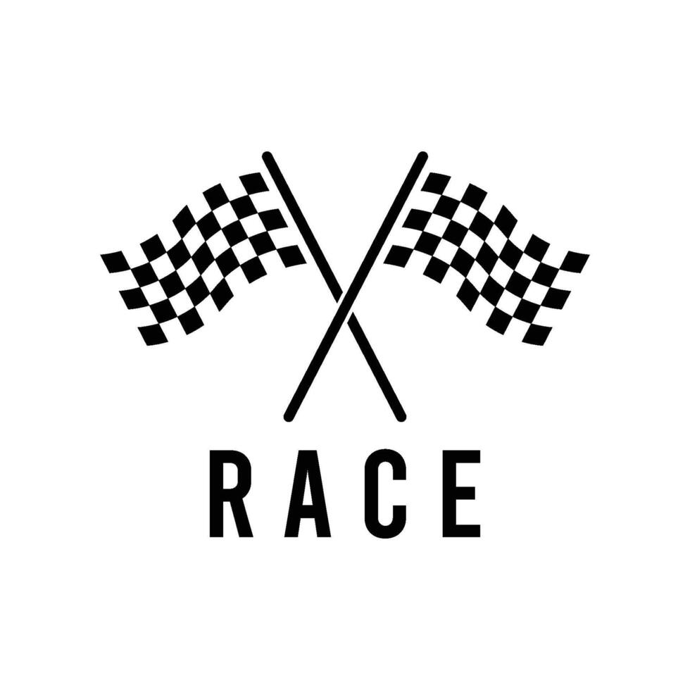 icon race flag logo vector