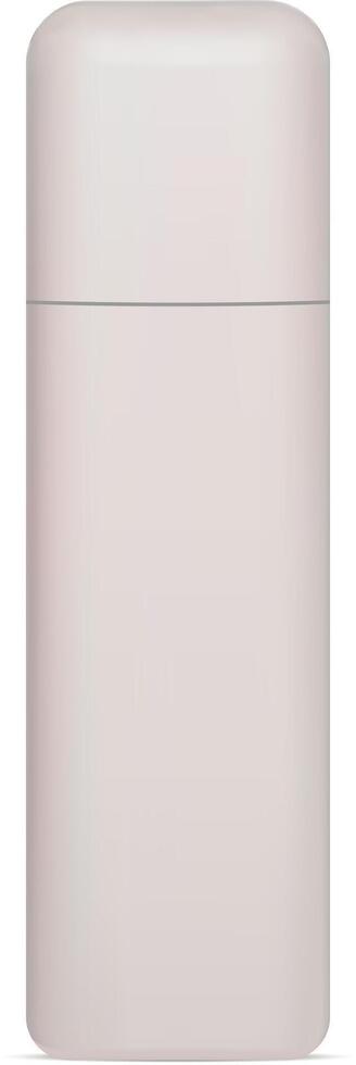 Cosmetic Bottle Smooth Square. Shampoo Mockup with Round Corner. Plastic Package for Shower Cream, Liquid Soap, Gel. Clean Perfume Packaging. Isolated Blank Container Design. vector
