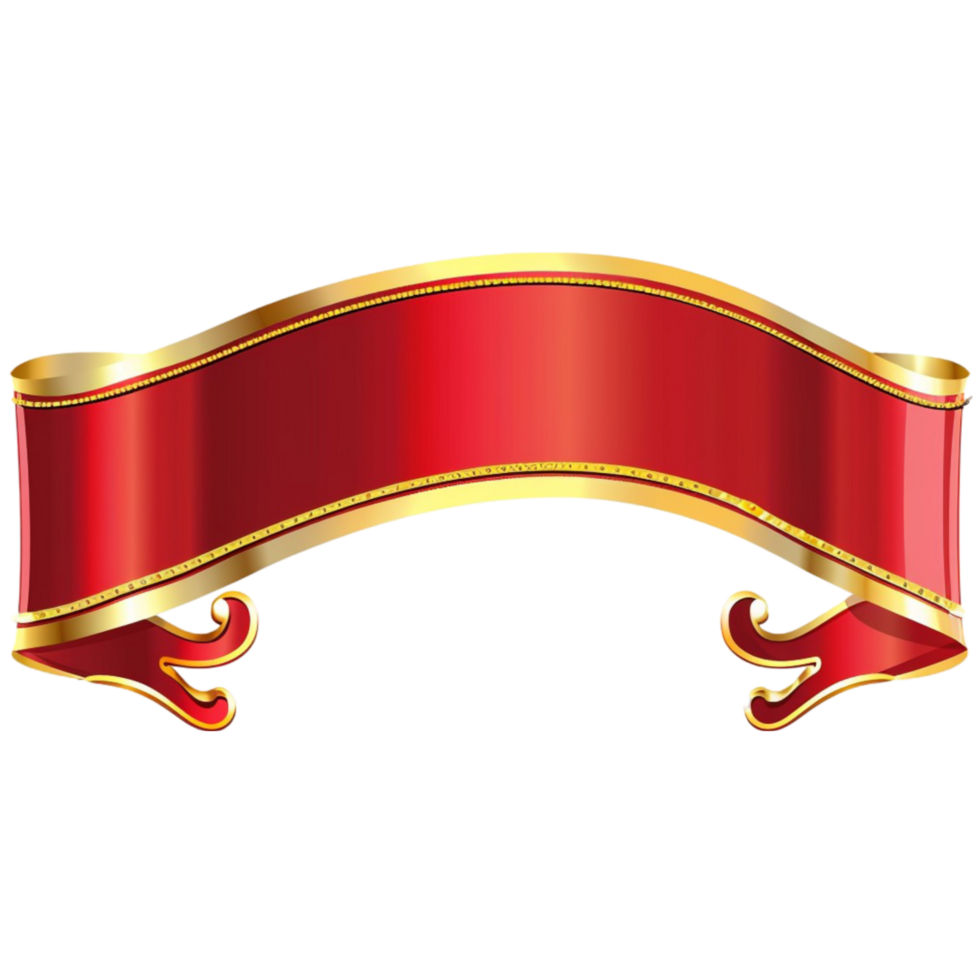 Vibrant Red Ribbon with Detailed Realistic Texture isolated at transparent background png