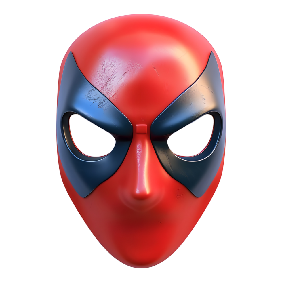 3D Rendering of a Funny Face Mask on Transparent Background png