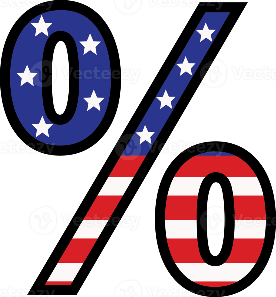American flag alphabets and punctuation 4th of July Indedendence day png