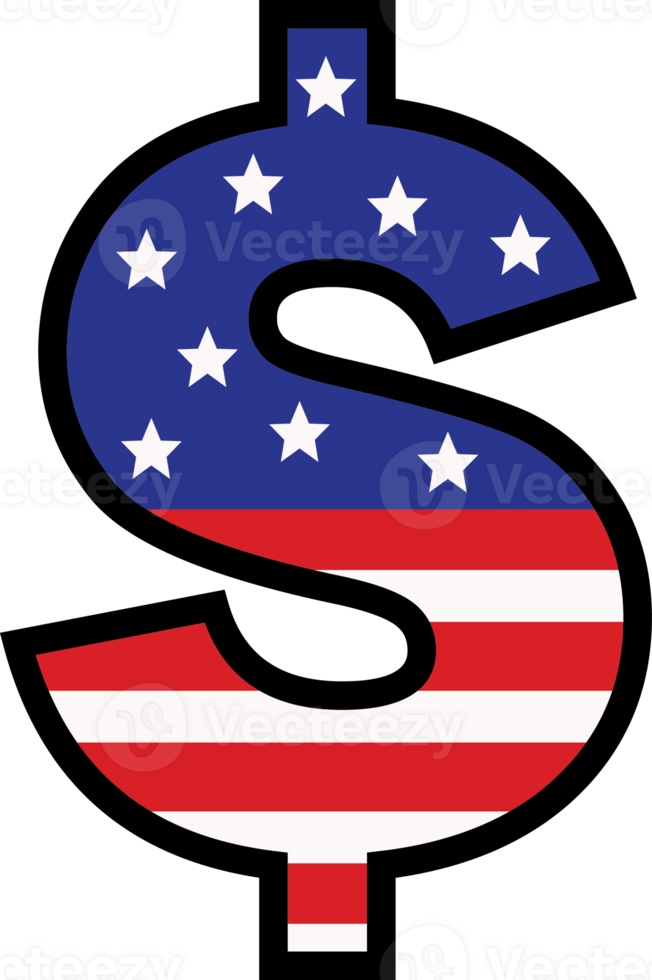 American flag alphabets and punctuation 4th of July Indedendence day png